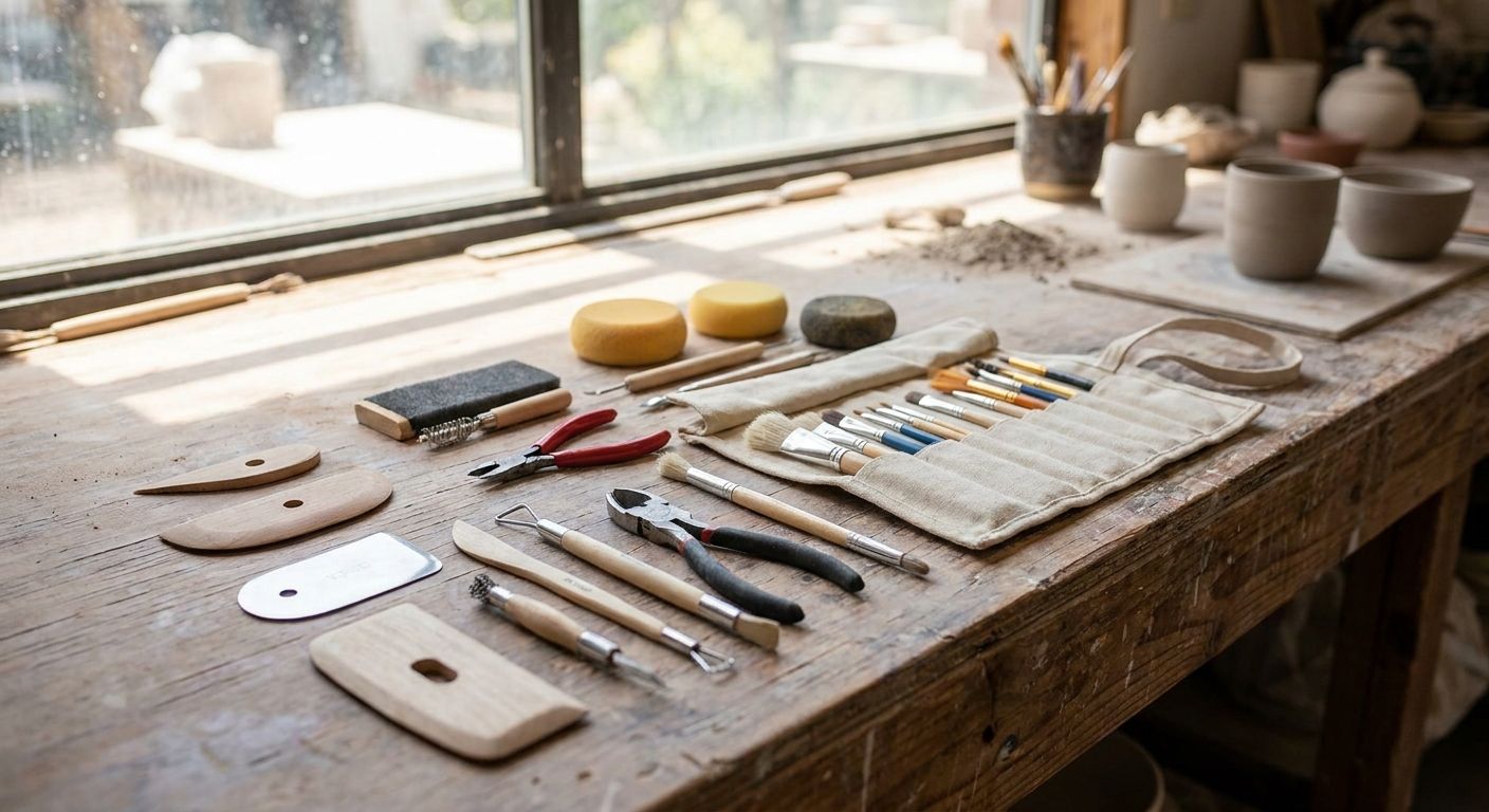 Pottery tool kits for studio potters