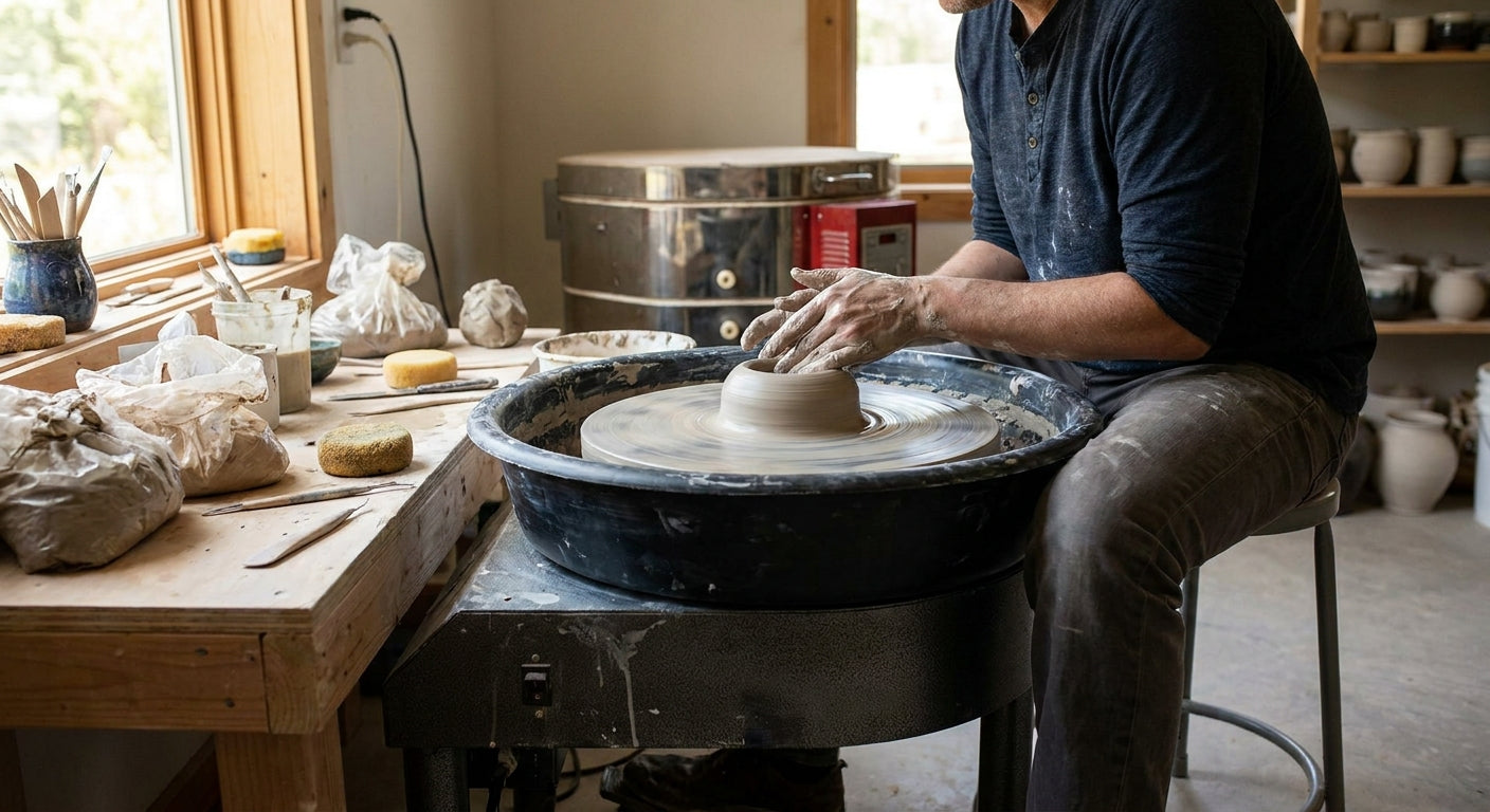Professional pottery wheels for working potters