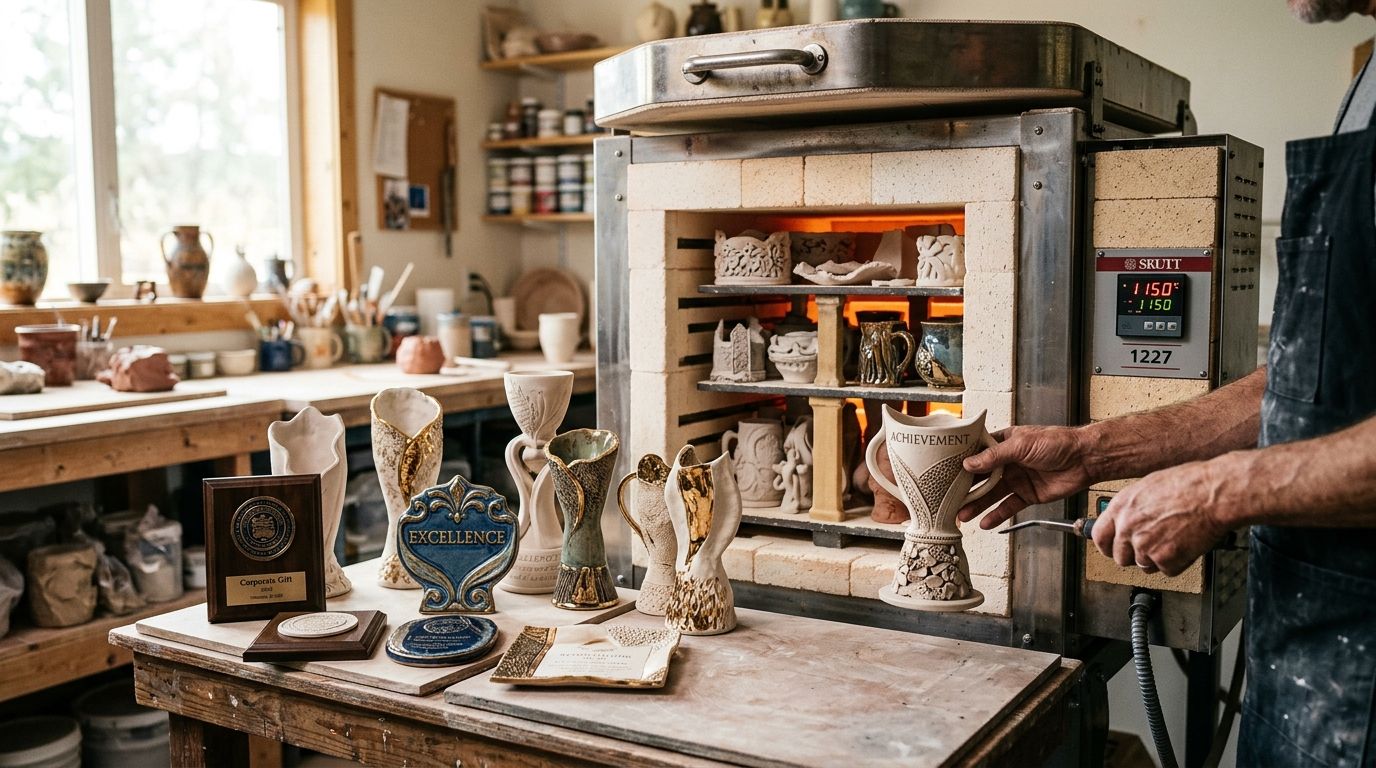 Kilns for ceramic awards, trophies, and corporate gifts