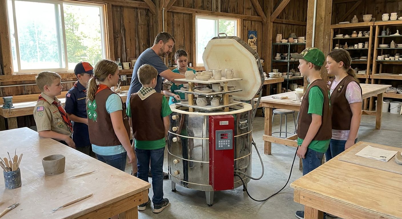 Kilns for scout troop and 4-H ceramics badge programs
