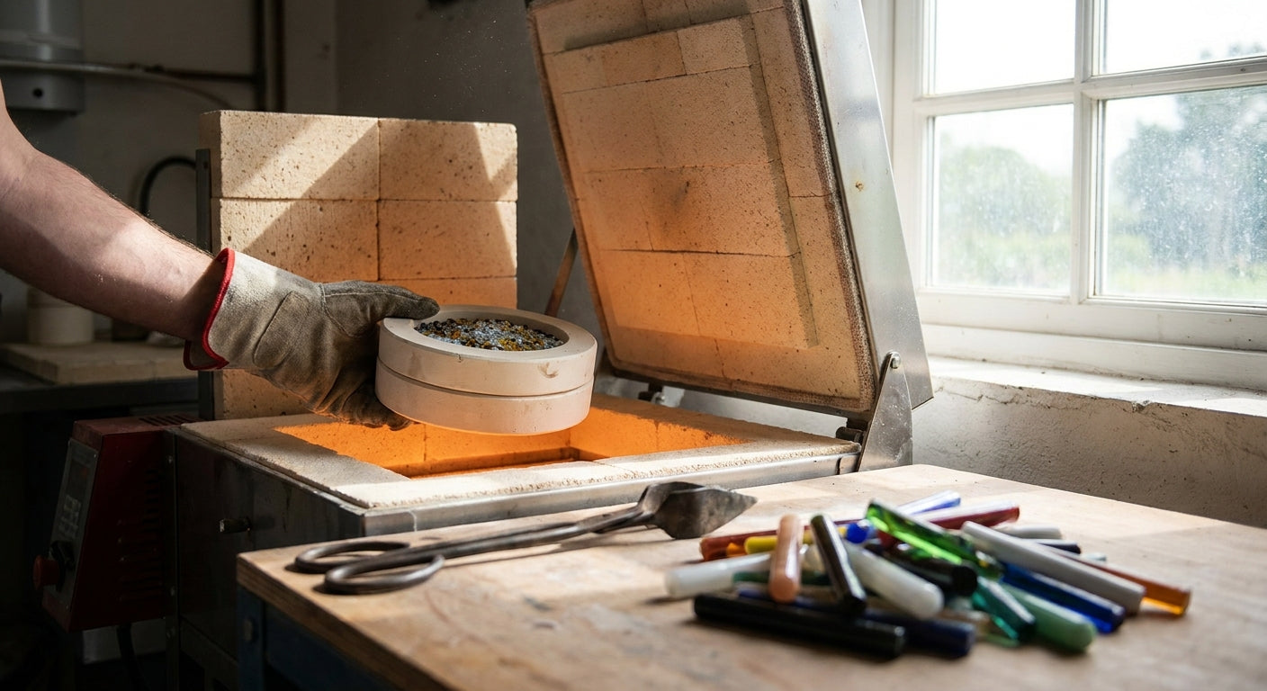 How to cast glass in a kiln