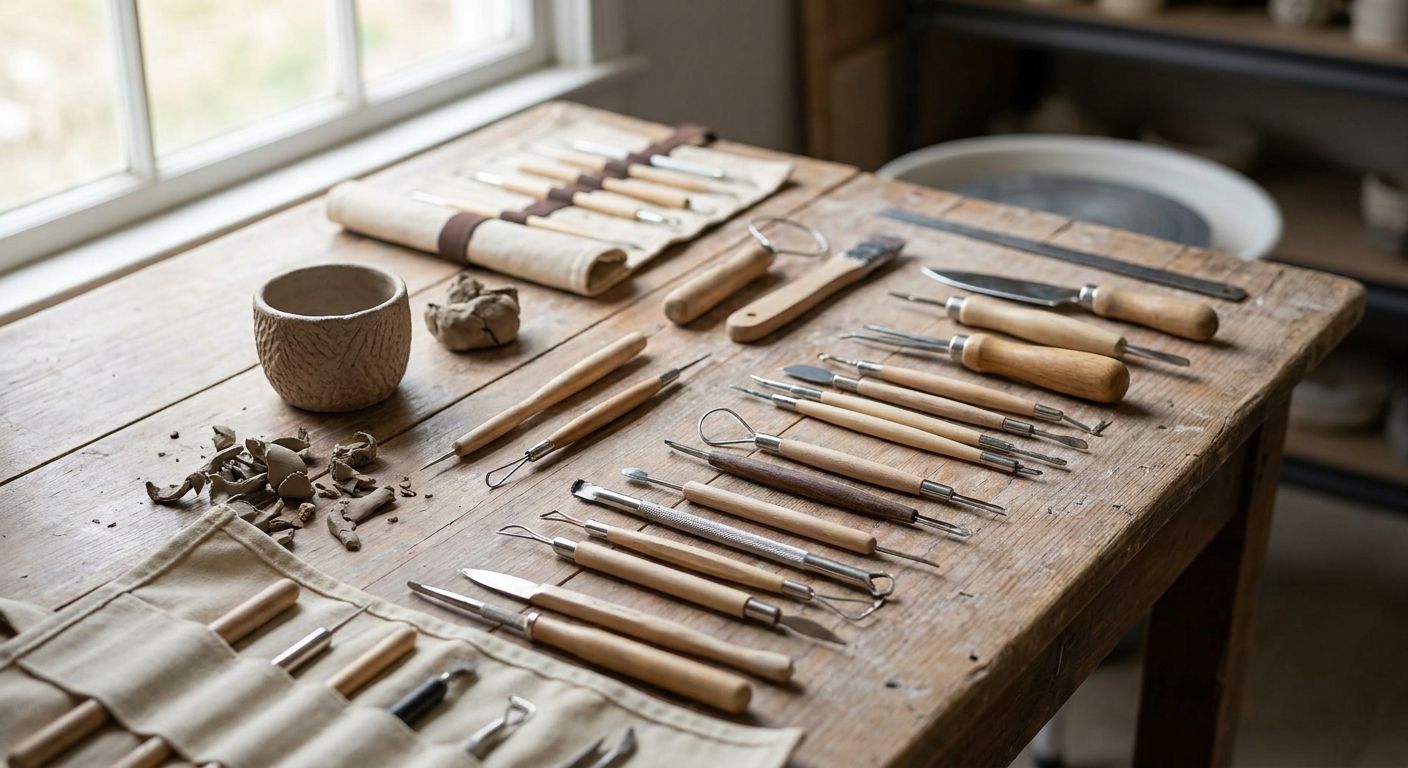 Needle tools and detail kits for ceramic artists