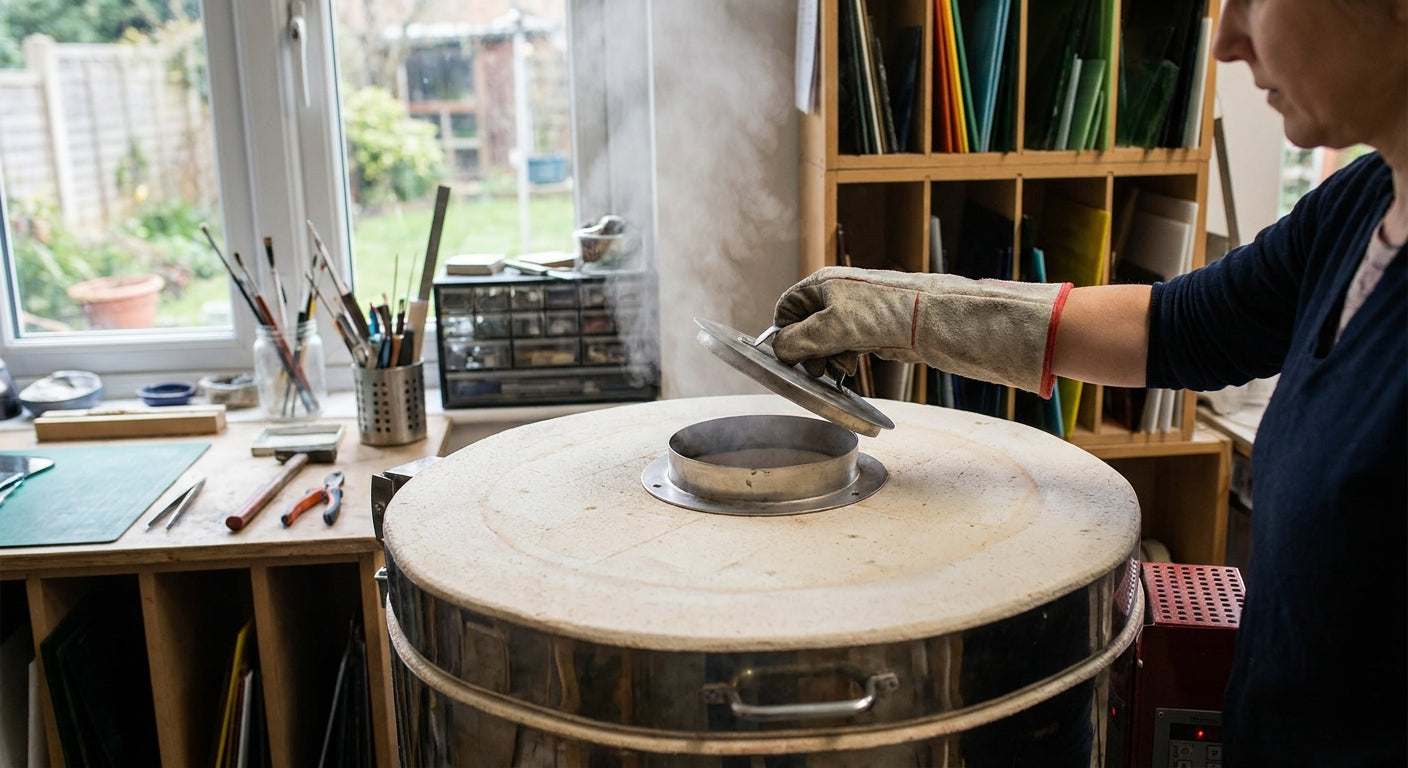 How to vent a glass kiln safely