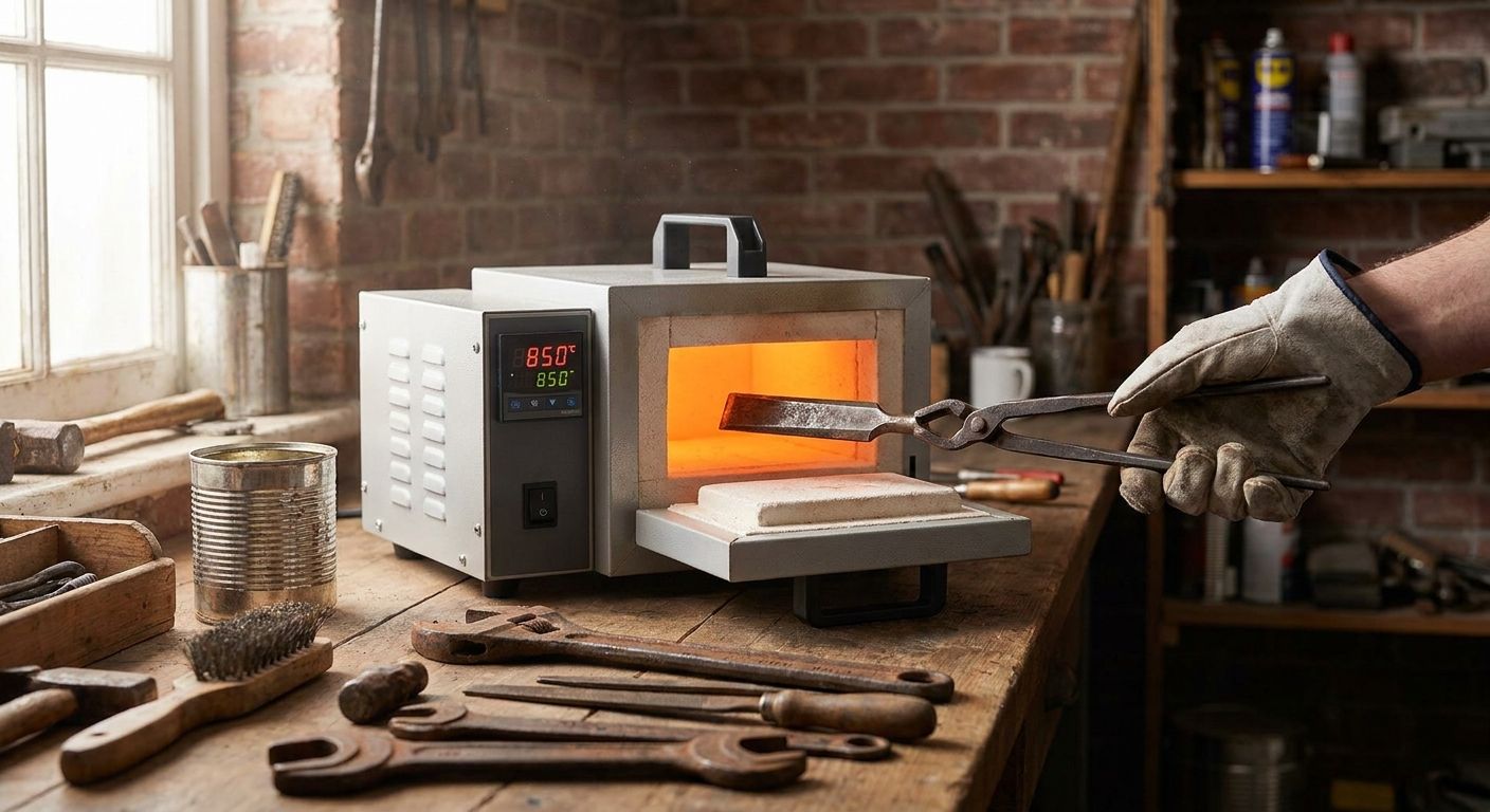 Heat treating ovens for antique tool restoration hobbyists