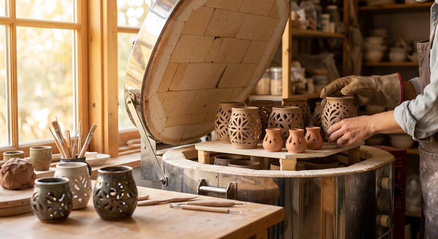 Kilns for candle holder and luminaria makers