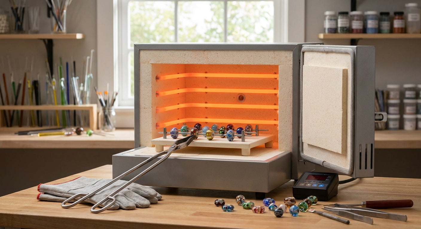 How to fire glass beads in a kiln