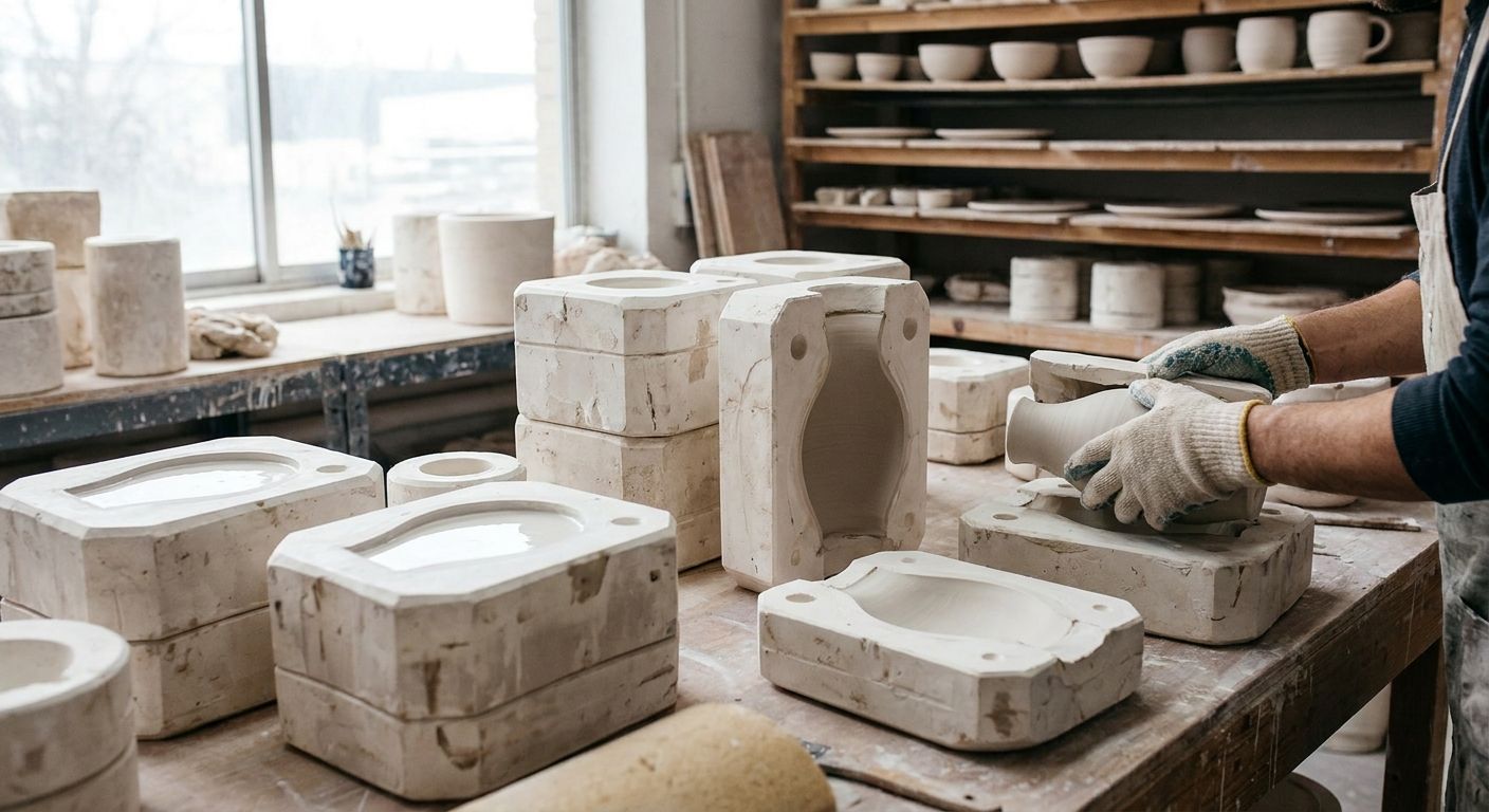 Slip casting molds for production ceramics