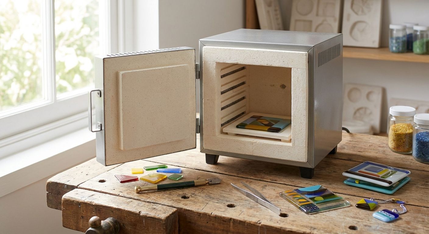 Glass fusing kilns for coaster and small gift making