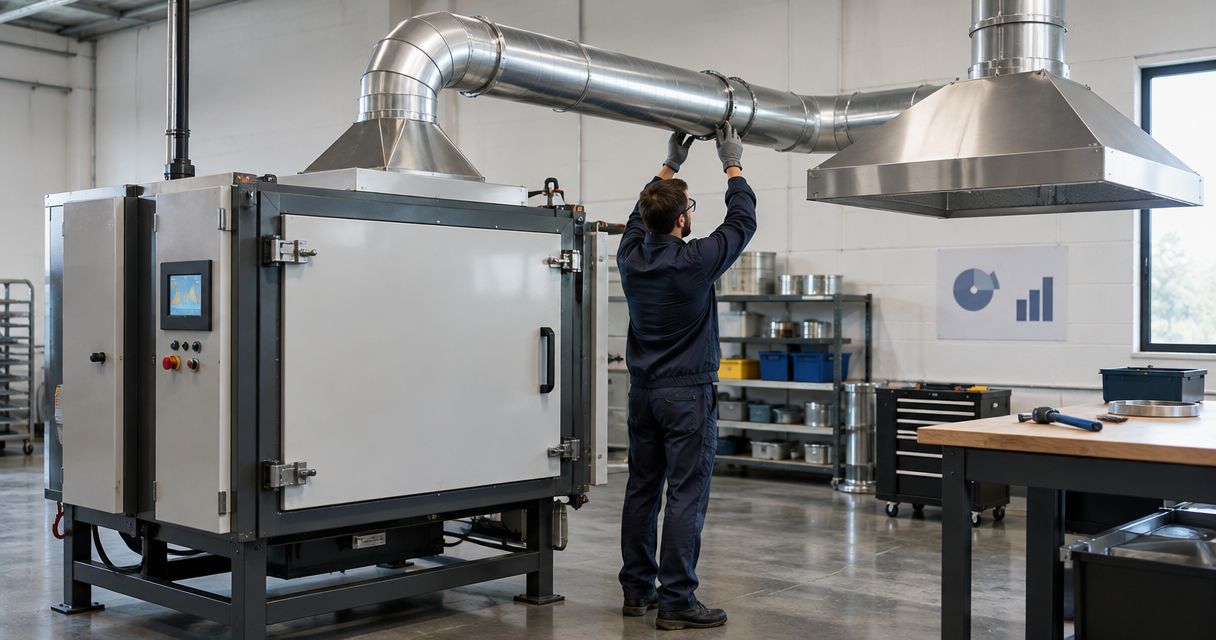 Heat treating oven to shop ventilation hood: complete 2026 workflow