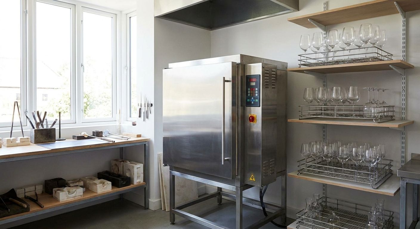 Kilns for wine glass and stemware annealing studios