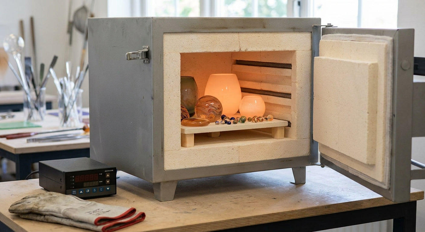 How to anneal glass in a kiln