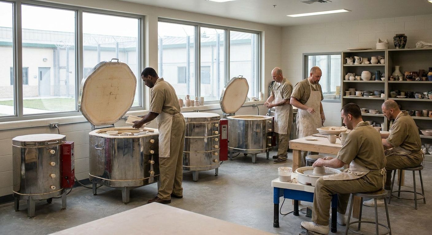 Kilns for community rehabilitation and correctional art programs