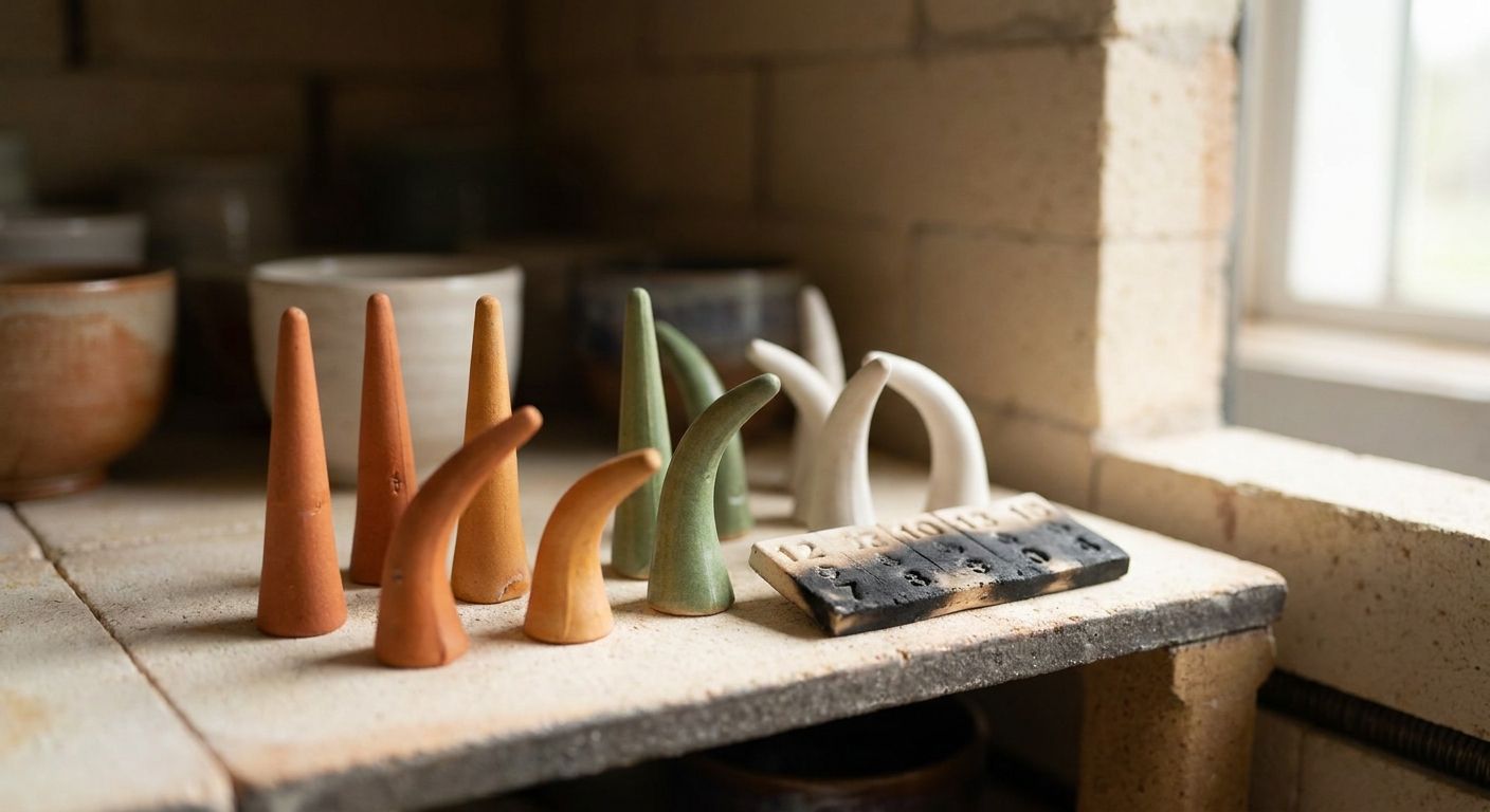Pyrometric cones for kiln temperature testing