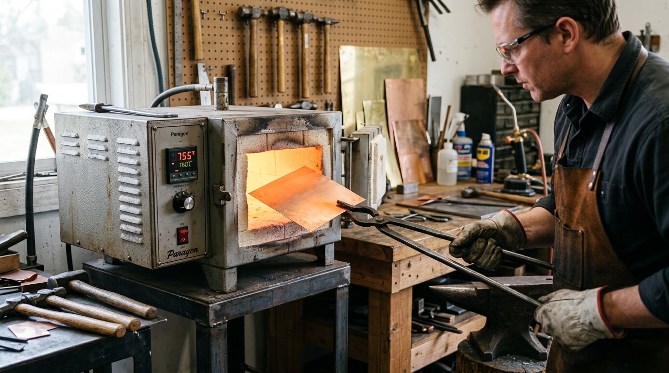 Heat treating ovens for metalsmiths annealing sheet metal