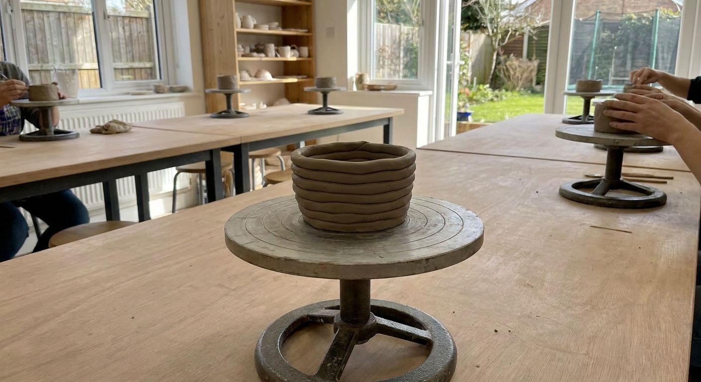 Banding wheels for hand building classrooms