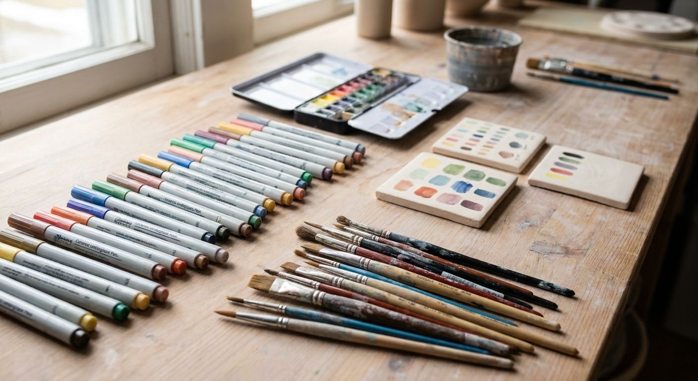 Best underglaze pens and brushes for ceramic decoration