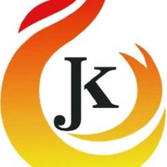 Logo with 'JK' initials surrounded by a circular design with red, orange, and yellow colors.