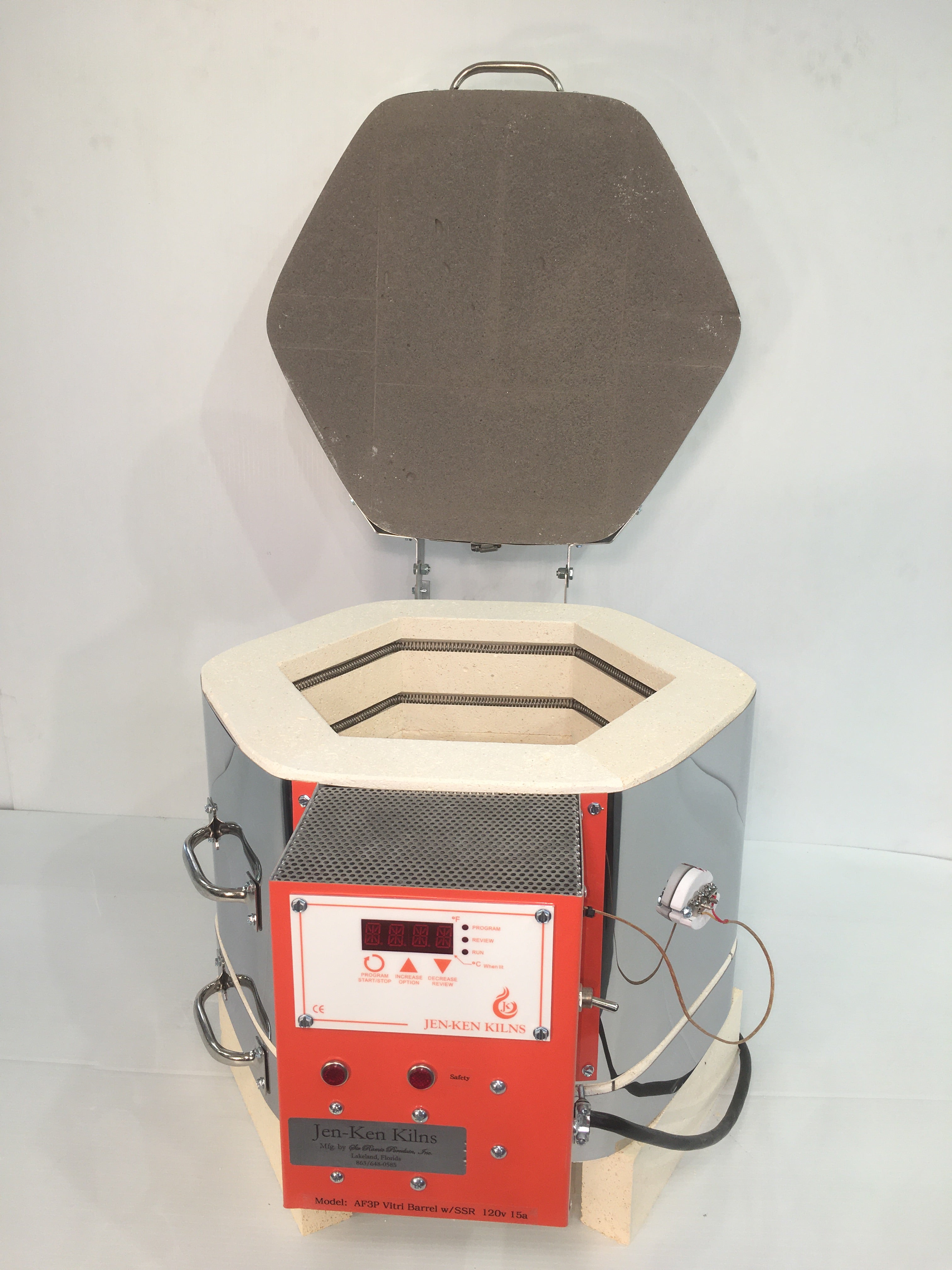 Jen-Ken AF3P Vitri Barrel Vitrigraph Kiln – 120V — ProKilnSupply