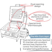 Paragon CS16D Dual Clamshell Glass Fusing Kiln Paragon